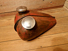 Vintage Motorcycle Gas Tank Chopper Double Fuel Cap Retro Old School picture