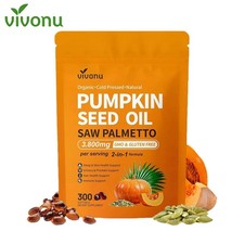 Pumpkin Seed Oil 3800mg with Saw Palmetto 300 Softgels | VivoNu Immune Support picture