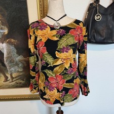 Vintage Y2K Funky Autumn Floral Beaded Top picture