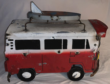 Very Unique  Vintage  All Metal  Folk Art  VW  Volkswagen Van  Bus  19