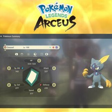 ALPHA SHINY HISSUAN SNEASEL Max Effort Levels Stats - Pokemon Legends Arceus - picture