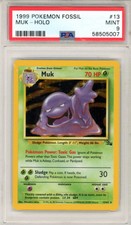 1999 Pokemon Fossil Muk #13 Holo PSA 9 MINT picture