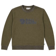 Fjallraven Men's Med Logo Sweater Deep Forest Organic Cotton Crewneck Sweatshirt picture