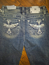 NWT Miss Me Women's Boot Cut Flare Denim Jeans Size 29x32 picture