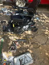 Permobil Power Wheelchair w/ Joystick, Padded Armrests, 6-Wheel, Black picture