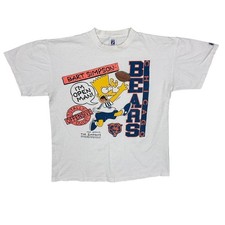 Vintage 1990’s Chicago Bears Bart Simps0n white shirt VK15278 picture