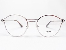 NEW Prada VPR62T 1BC-1O1 Womens Eyeglasses Frames Silver Round Designer 50/19 picture