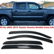 Fit 2005-2015 Toyota Tacoma Double Cab Window Visors Sun Vent Shade Rain Guard picture