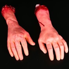 Halloween Decoration Blood Severed Limbs Hands Horror Chop Shop Prop Party picture