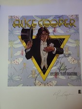 Alice Cooper Hand Signed Lithograph Art Print Welcome To My Nightmare picture