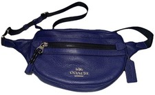 Coach Vale Grape Belt Bag Womens Pebbled Leather Crossbody Fanny Pack Adjustable picture