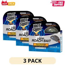 3 Pack Hot Shot Liquid Roach Bait Roach Killer each 6 Count Indoor Pest Control picture