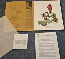 Original 1973 Ray Harm 'Artist Signed' Ltd. Ed. Litho Vermilion Flycatcher Bird picture
