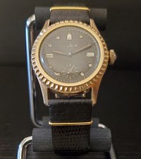 Vintage 1937 Elgin Grade 526 10K RGP Diamond Dial Watch for Restoration or Parts picture