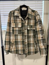 Rare TeamSESH BONES BornFromShade Quilted Flannel Oversized Extra Small XS 2023 picture