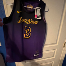 Nike Los Angeles Lakers Anthony Davis #3 Men's L Purple/Black NBA Jersey picture