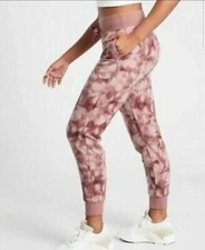 Athleta Balance Printed Joggers Pink Tie Dye Women's Medium Sweatpants Pockets picture