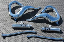 NEW Yamaha Banshee CHROME Toomey Racing T5 Pipes + T-5 silencers 1987-2006 picture