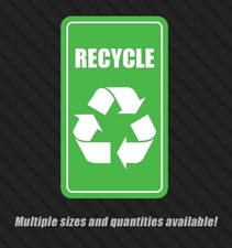 Recycle sticker decal home container garbage bin trash can safety label 3M vinyl picture