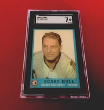1962 - 63 Topps Hockey # 33 - BOBBY HULL - CHICAGO BLACKHAWKS  - SGC 7 picture