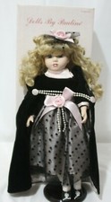 DOLLS BY PAULINE Vintage Caroline Blue Poreclaine Doll Blound Hair Blue Eyes 16