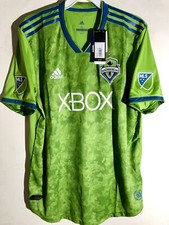Adidas Authentic MLS Jersey Seattle Sounders Team Green  sz L picture