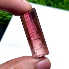44.60 Cts Natural Rare Pink Tourmaline Pencil Crystal Rough 33x12 mm, Nigeria picture
