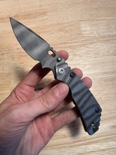 Strider PT Flamed Titanium Magnacut Blade Great Shape Smooth And Centered picture
