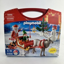 Playmobil Christmas Carry Case 5956:  Santa's Sleigh New & Sealed I1 picture