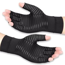 Copper Arthritis Compression Gloves Hand Support Pain Relief Joint Self Care picture