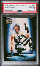 1996 Marvel Masterpieces #43 Silver Sable PSA 8 picture
