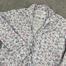 Frank And Eileen Barry Blouse Shirt Womens XS Floral Button Up Italy Designer picture