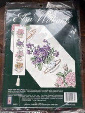Vintage Elsa Williams High Tea Bellpull Counted Cross Stitch Kit w/ Frame 02074 picture