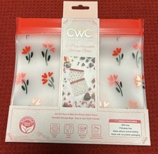 CWC 6 Piece Reusable Storage Bags, BPA Free, Food Safe, Flowers & Bows NEW picture