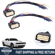 2PCS For 2015-2020 Dodge Challenger 16-Pin LED Headlight Connector Plug Harness picture
