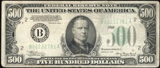 1934 $500 Five Hundred Dollar New York Federal Reserve Note Fr#2201B DGS picture