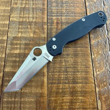 Spyderco Paramilitary 2 PM2 Tanto CPM-M4 Satin Black G10 Blade HQ Exclusive BNIB picture