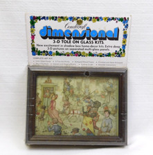 NIP Vintage Condecraft Dimensional 3D Tole On Glass Shadow Box Kit  picture