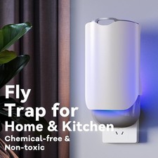 Indoor Plug-In Fruit Fly Insect Trap for Flies, Gnats, Bugs, Dimmable UV Light picture