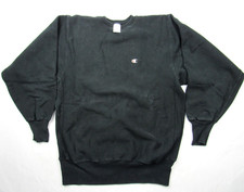 Vtg 90s Champion Reverse Weave Crewneck Sweatshirt Sz XL Blank Black 1990's RARE picture