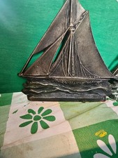 Antique Sailboat Bookend by Bradley & Hubbard B&H cast iron rare picture