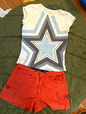 Y2K Armani Exchange A|X Star Graphic + PAL CO 2005 CARGO orange girl Size S picture