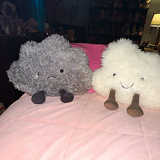 RETIRED Jellycat Amuseables Cloud NWT and Storm Cloud NWOT set (2015) A2CL picture