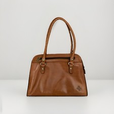 Patricia Nash Women’s Leather Medium Handbag Biscuit Brown With Zipper Closure picture