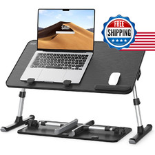 Saiji Adjustable Laptop Stand For Bed Lap Desk Bed Tray Table Light Weight picture