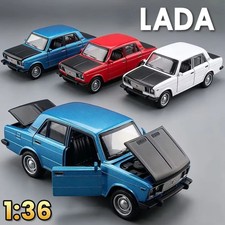 1 36 Lada Dual Light Version Retro Car Model Toy Simulated Interior Design picture