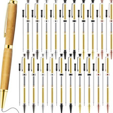 Colarr 20 Pcs 7mm Slimline Twist Pen Kit with Refill Wood, Assorted Color Pen Tu picture