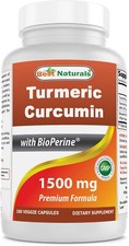 Best Naturals Turmeric Curcumin 1500mg 180 Vegetarian Capsules picture