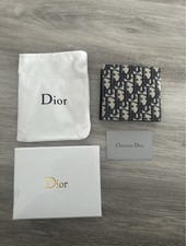 Dior Bifold wallet with Beige and black Dior oblique jacquard picture
