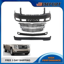 For 2015-2020 Chevy Suburban Tahoe Front Bumper Cover Kit with Chrome Grille picture